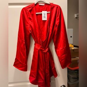 12th Tribe Red Long Sleeve Dress